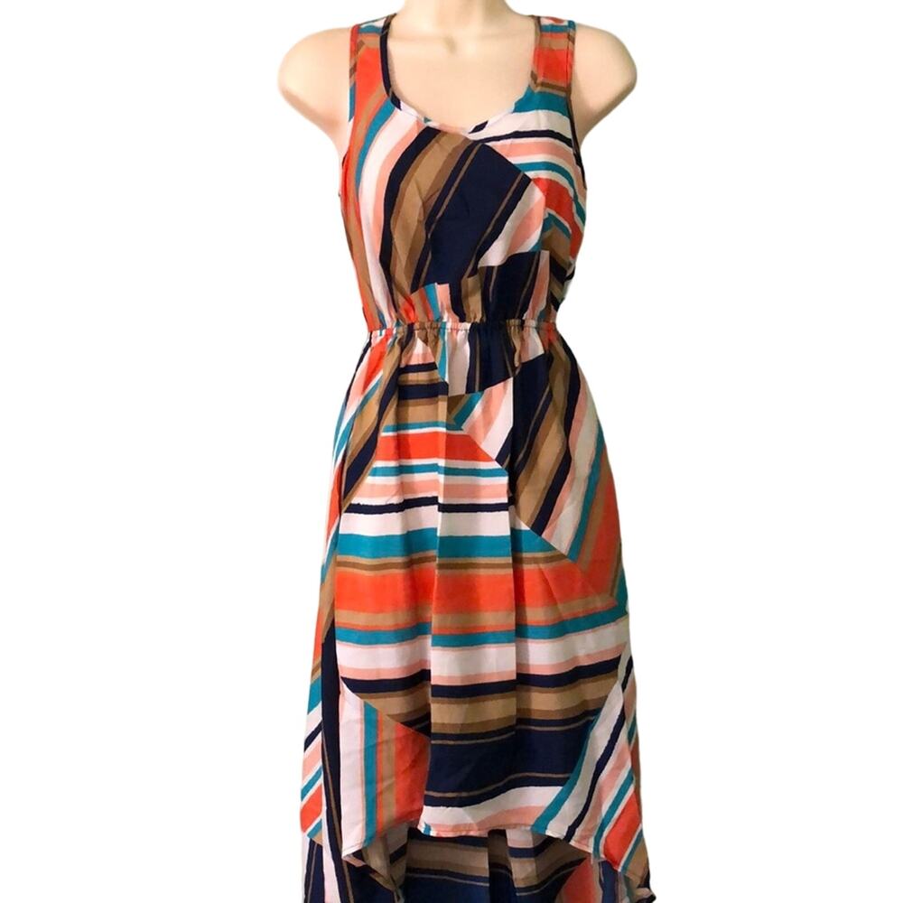 Xhilaration High Low Dress Women's Size XS Colorful Geometric